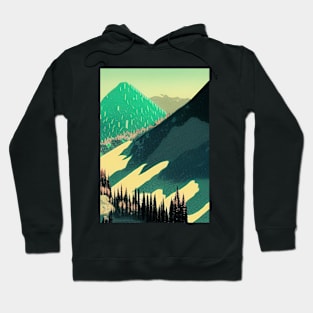 GREEN TINGED MOUNTAIN VIEW Hoodie